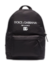 DOLCE & GABBANA LOGO-PRINT ZIPPED BACKPACK