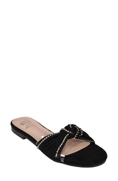 Gc Shoes Rihanna Knotted Slide Sandal In Black