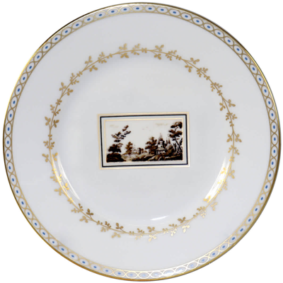 Ginori 1735 Fiesole Round Flat Plate In N/a