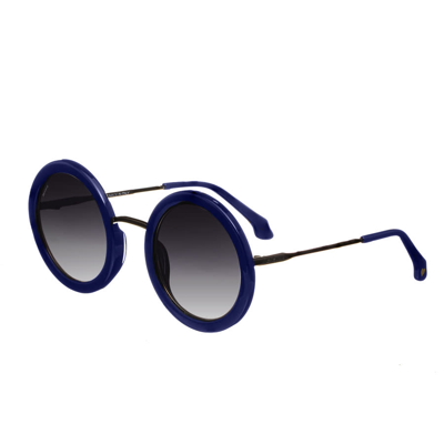 Bertha The Quant Gradient Round Ladies Sunglasses Brsit110-3 In Blue