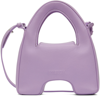 AMBUSH PURPLE PADDED 'A' SHOULDER BAG