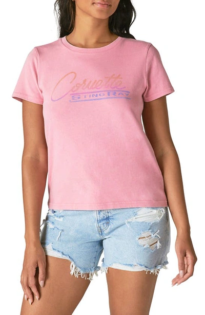Lucky Brand Women's Cotton Corvette T-shirt In Sea Pink