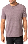 Threads 4 Thought Men's Baseline Organic Cotton-blend Short Sleeve Henley In Lilac Ash