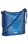 Brahmin Katie Croc Embossed Leather Crossbody Bag In Royalty