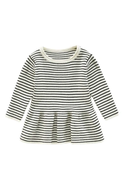 Ashmi And Co Babies' Rylee Stripe Cotton Dress In Black