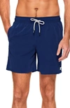 Tom & Teddy Low-rise Swim Trunks In Midnight Blue