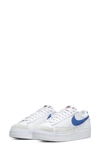 Nike Women's Blazer Low Platform Shoes In White