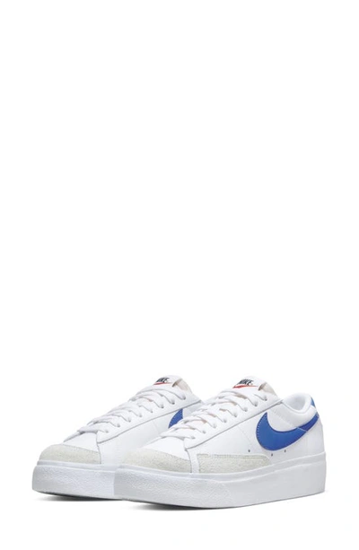 Nike Women's Blazer Low Platform Shoes In White