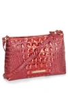 Brahmin Lorelei Croc Embossed Leather Shoulder Bag In Red Dragon Melbourne