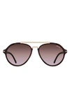 Velvet Eyewear Jesse 55mm Aviator Sunglasses In Copper