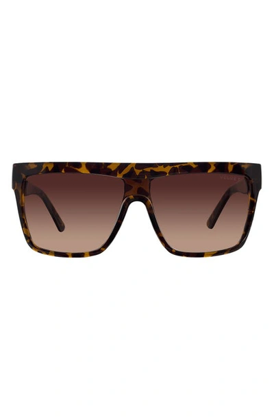 Velvet Eyewear Melania 58mm Gradient Shield Sunglasses In Tortoise