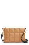 Allsaints Eve Quilted Crossbody Bag In Palisade Tan