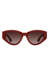 Velvet Eyewear Rosa 52mm Cat Eye Sunglasses In Red
