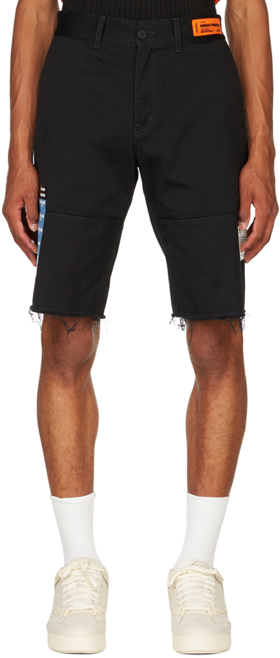 Heron Preston Black Cotton Shorts