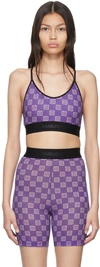 Ambush Purple Nylon Sports Bra In Lilac