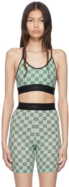 Ambush Motif-print Cropped Top In Green Lily Evergreen