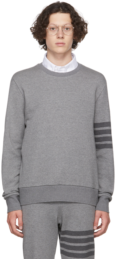 THOM BROWNE GRAY 4-BAR SWEATSHIRT