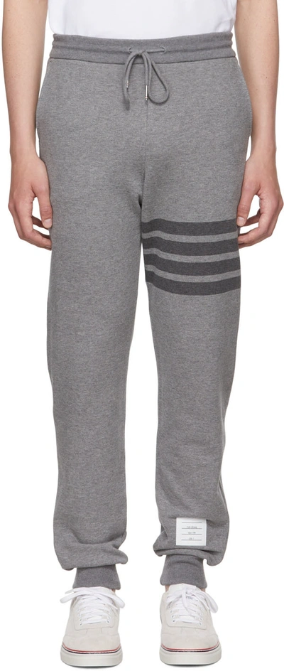 Thom Browne Mens Grey Cotton Joggers