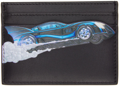 Lanvin Black Batman & Catwman Card Holder In Teal/black