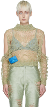 Constanca Entrudo Green Mohair Sweater In Sage