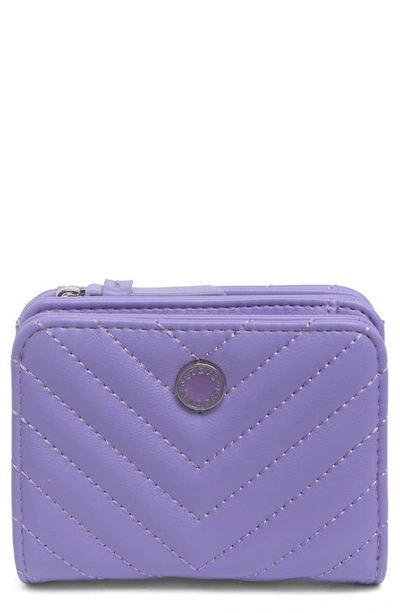 Steve Madden Quest Zip Wallet In Purple Violet