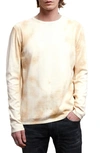John Varvatos Hays Tie Dye Mercerized Cotton Crewneck Sweater In Adobe Clay