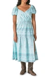 Lucky Brand Women's Block-print Midi Dress In Blue Multi