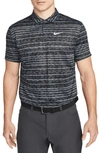 Nike Men's Dri-fit Adv Tiger Woods Striped Golf Polo In Grey