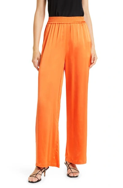 Birgitte Herskind Pinky Satin Pants In Mandarin Red