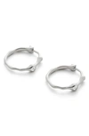 Monica Vinader Siren Diamond Small Recycled Sterling-silver And 0.0005ct Brilliant-cut Diamond Hoop Earrings