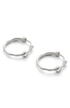 Monica Vinader Siren Diamond Small Recycled Sterling-silver And 0.0005ct Brilliant-cut Diamond Hoop Earrings In Sterling Silver