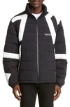 VERSACE GRECCA PRINT QUILTED DOWN JACKET