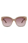Velvet Eyewear Jane 55mm Gradient Cat Eye Sunglasses In Blush