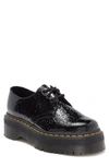 DR. MARTENS' 1461 LEOPARD EMBOSSED PATENT PLATFORM OXFORD