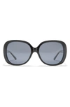 Cole Haan 58mm Round Sunglasses In Black