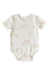 Pehr Babies' Follow Me Organic Cotton Bodysuit In Light Brown