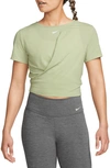 Nike Women's Dri-fit One Luxe Twist Cropped Short-sleeve Top In Green