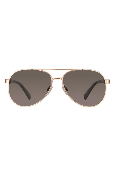 Velvet Eyewear Bonnie 52mm Polarized Aviator Sunglasses In Gold