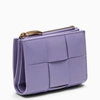 BOTTEGA VENETA LILAC MAXI INTRECCIATO BI-FOLD WALLET