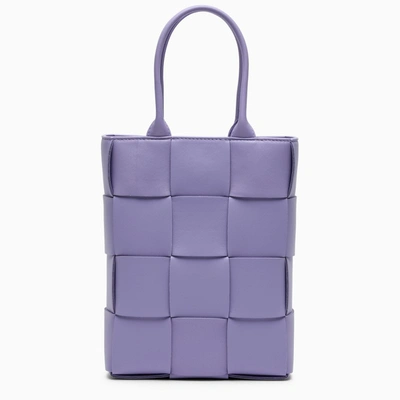 Bottega Veneta Lilac Mini Cassette Tote In Metal