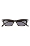 Aire Polaris 49mm Cat Eye Sunglasses In Black