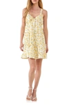 Endless Rose Floral Print Tiered Sundress In Yellow Multi