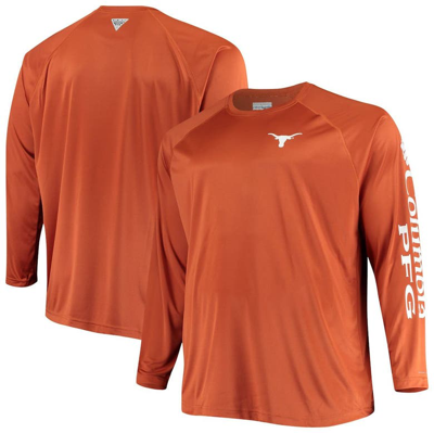 Columbia Men's Pfg Burnt Orange Texas Longhorns Terminal Tackle Omni-shade Long Sleeve T-shirt