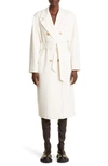 Max Mara Madame Double-breasted Wool And Cashmere-blend Coat In Optical White