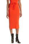 The Range Ribbed Midi Skirt In Fuego