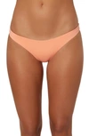 O'neill O'neil Juniors' Saltwater Solids Rockley Cheeky Bikini Bottoms Women's Swimsuit In Fruit Punch