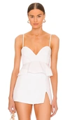 Matthew Bruch Sweet Heart Crop Top In White
