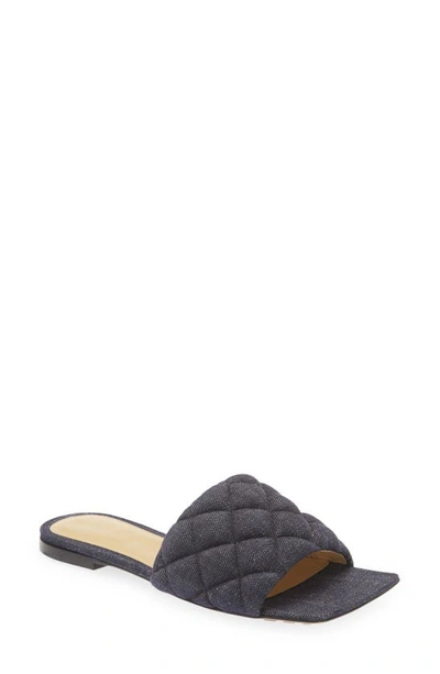 Bottega Veneta Padded Leather Sandal In Black