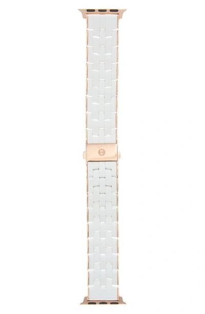 Michele Silicone Wrapped Apple Watch® Bracelet Watch Band In White