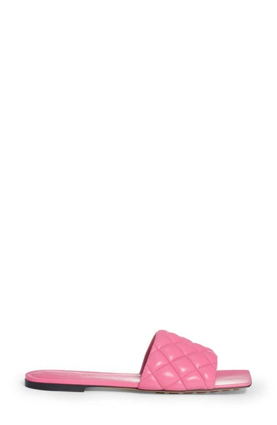 Bottega Veneta Quilted Leather Sandals In Azalea